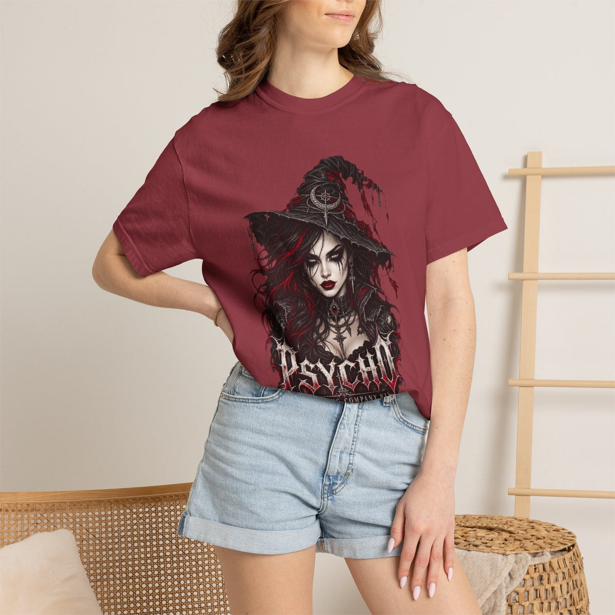 Psycho Witch Gothic Graphic T-Shirt