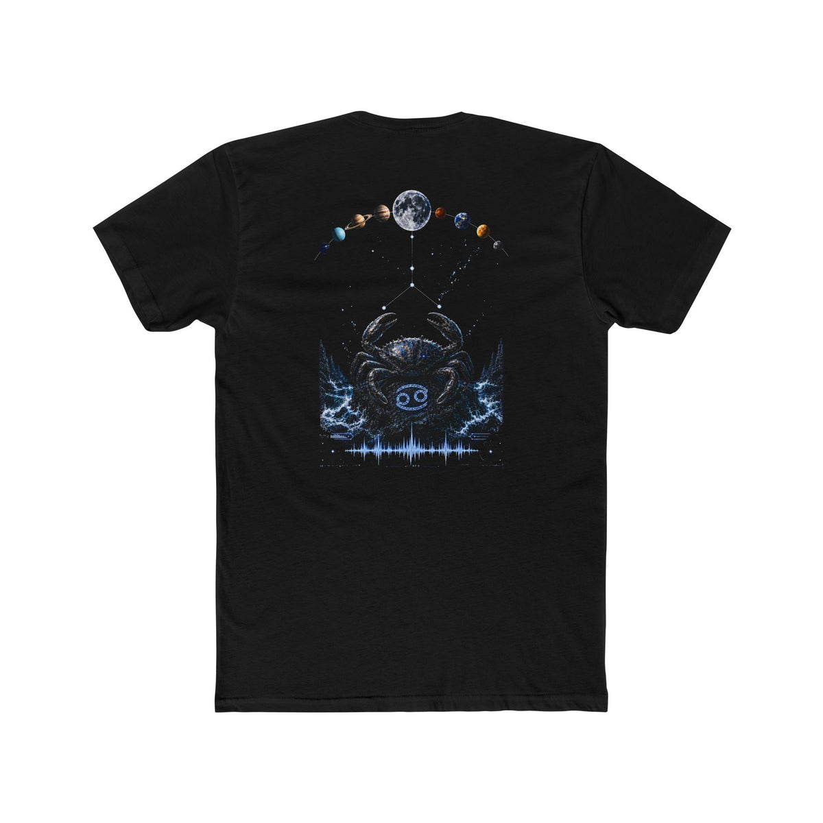 Cancer Zodiac Tee — Crab Constellation Moon Phases T‑Shirt