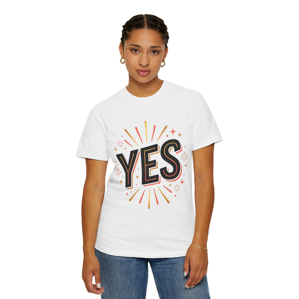 YES Graphic T-Shirt — Bold Retro Celebration Tee