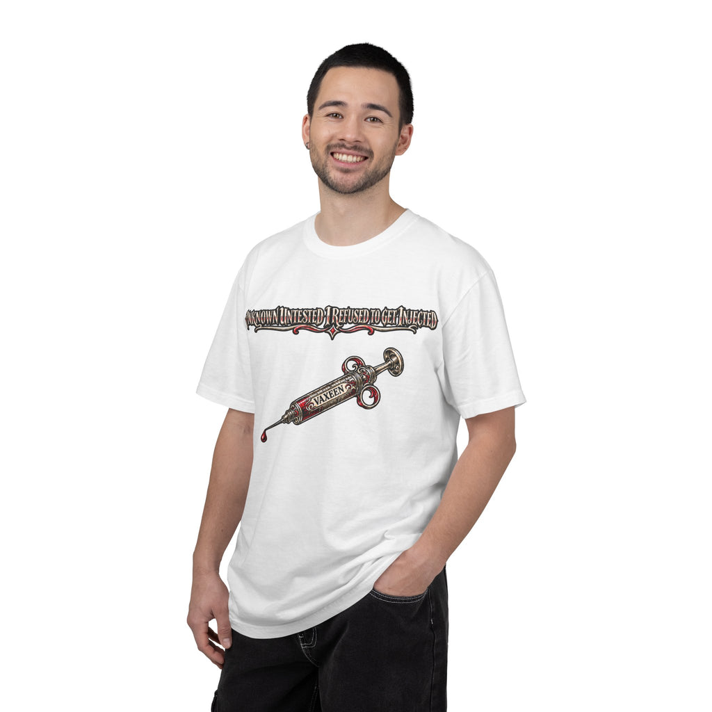 Syringe Tattoo Graphic T-Shirt — 'Saved' Vintage Medical Punk Tee