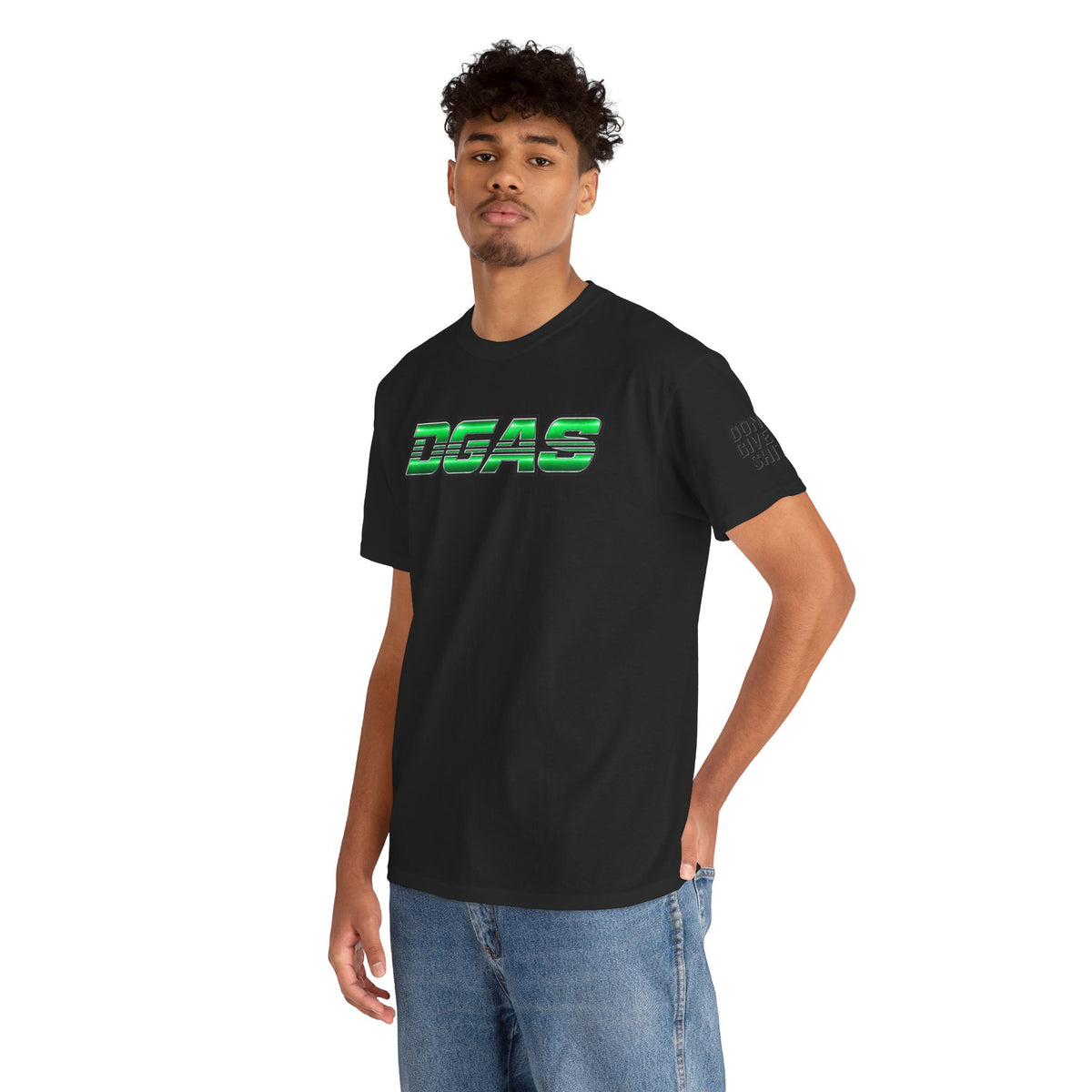 DGAS (Dont Give A Shit) Green Retro Logo Tee — Streetwear Graphic T-Shirt