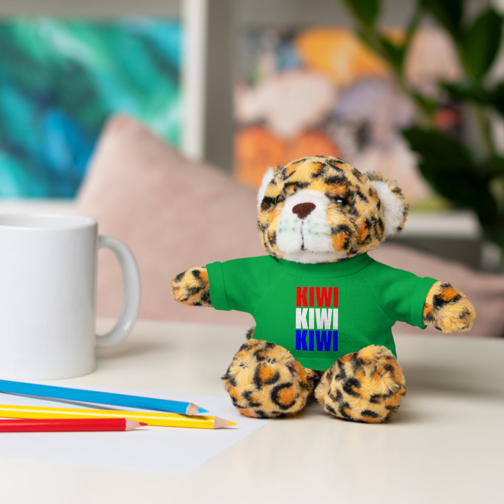 Kiwi Stripe Teddy Bear with Graphic Tee