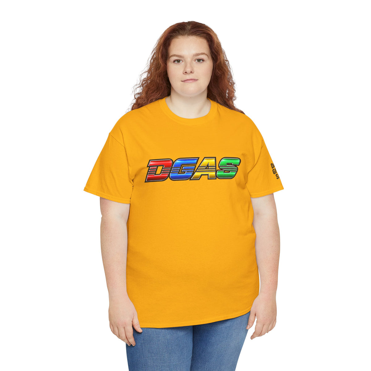 DGAS Dont Give A Shit Retro Rainbow Logo T‑Shirt