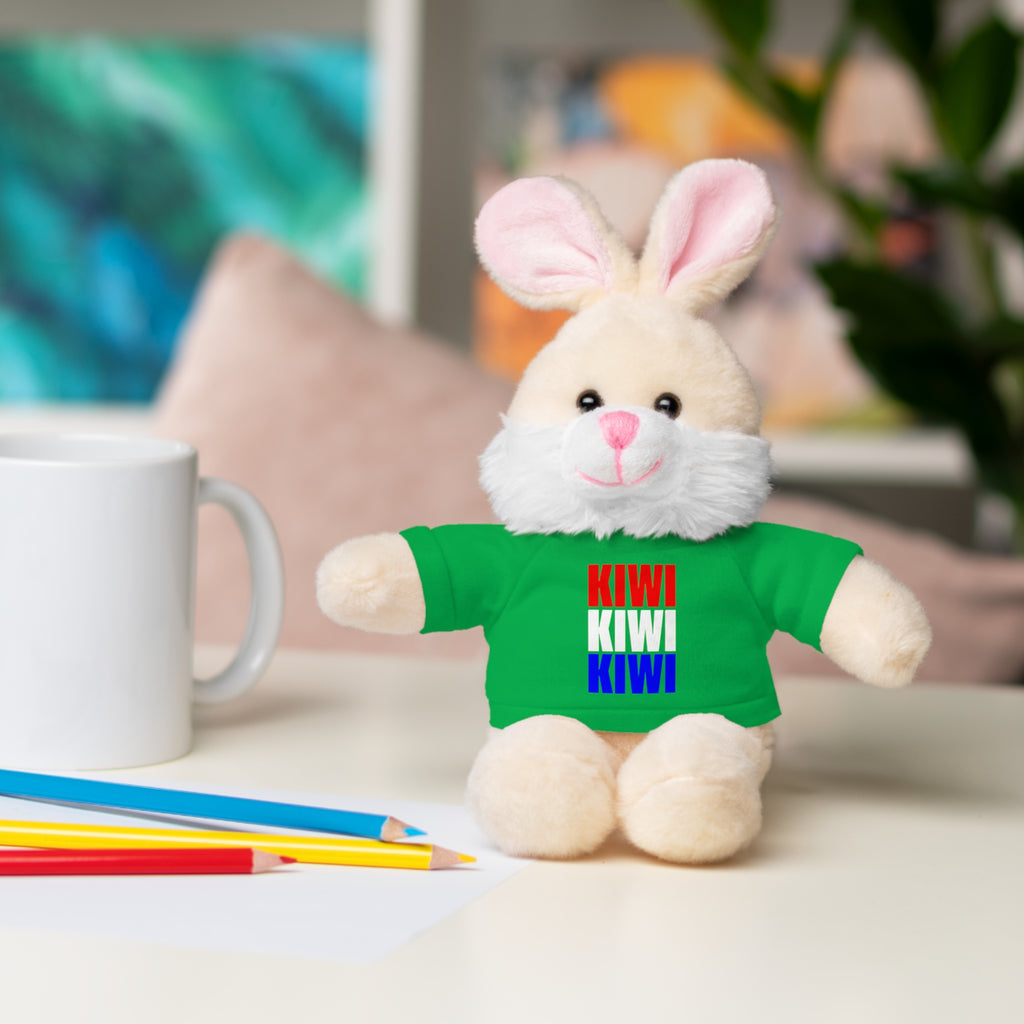 Kiwi Stripe Teddy Bear with Graphic Tee