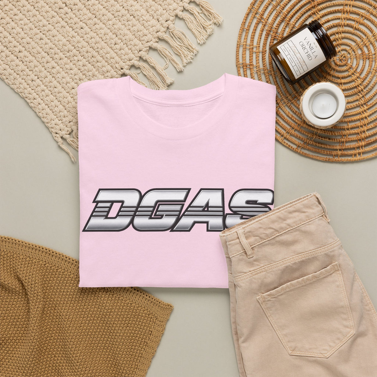 DGAS (Dont Give A Shit) Retro Logo Tee — White Graphic T-Shirt