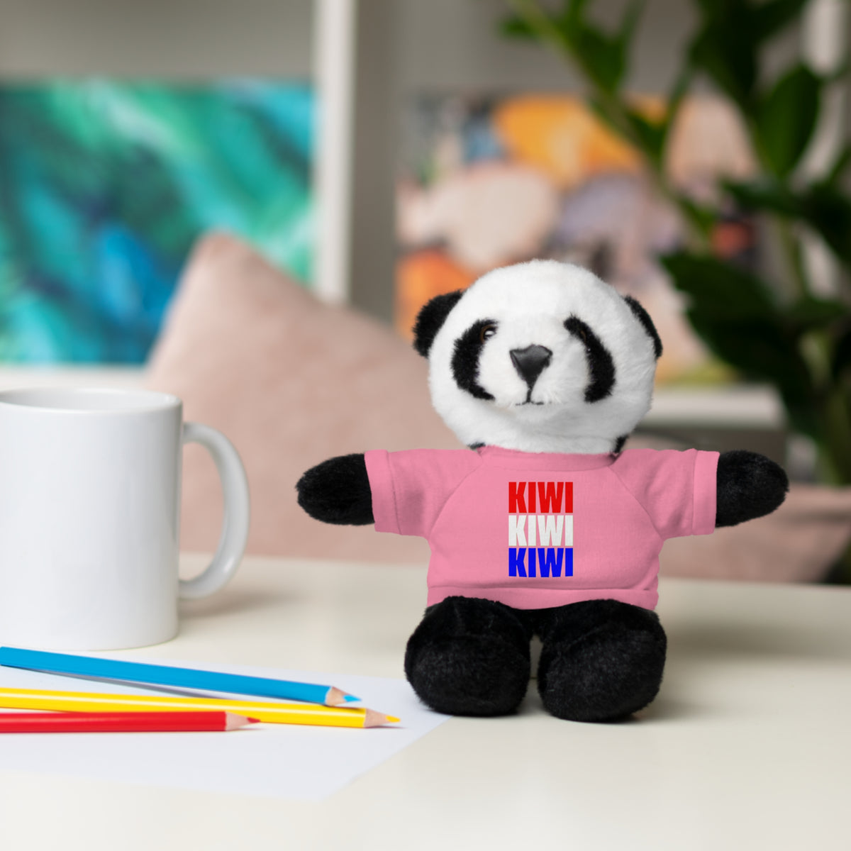Kiwi Stripe Teddy Bear with Graphic Tee
