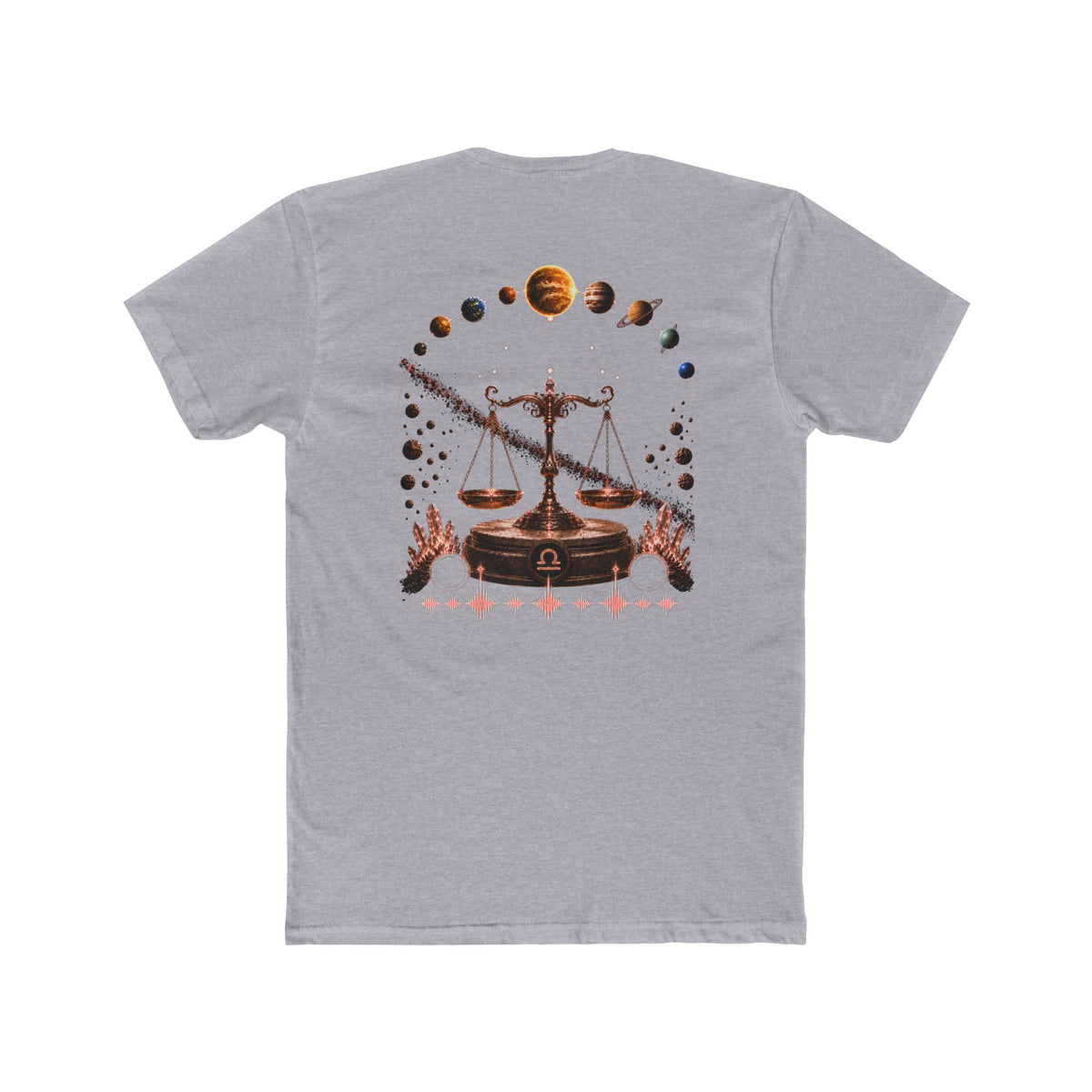Libra Zodiac Scales T-Shirt — Astrological Balance Tee with Planetary Design