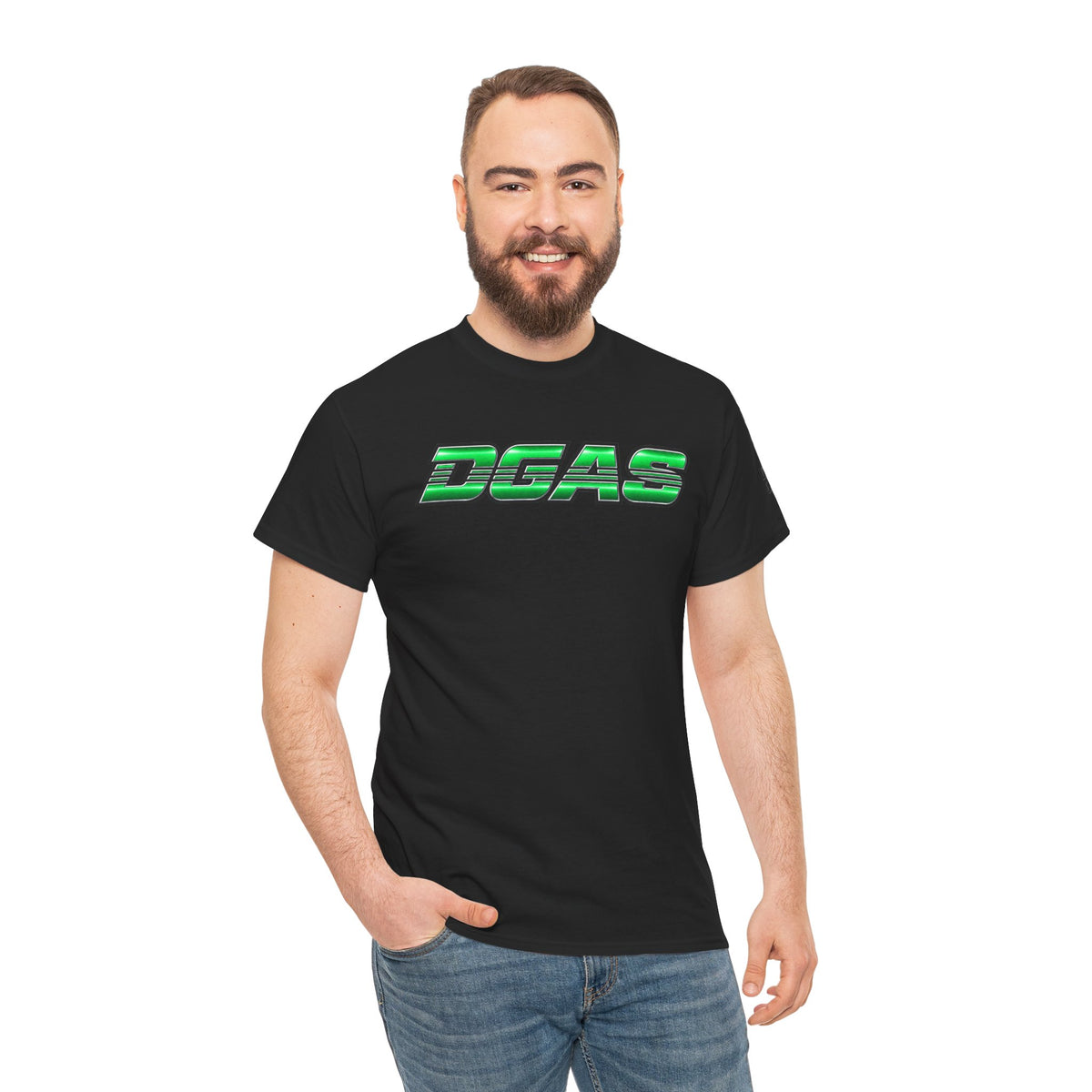 DGAS (Dont Give A Shit) Green Retro Logo Tee — Streetwear Graphic T-Shirt