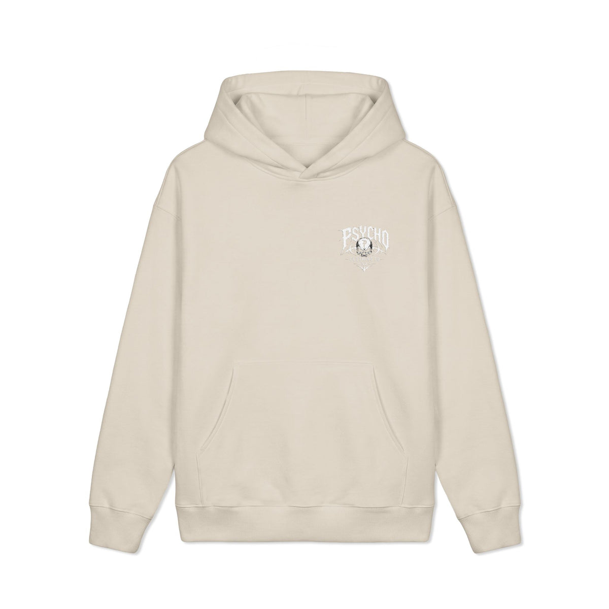 Psycho Skull Hoodie — Graphic Heavyweight Hooded Sweatshirt