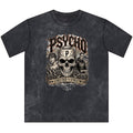 Psycho Skull Vintage Crewneck Tee — Distressed Streetwear Graphic Shirt