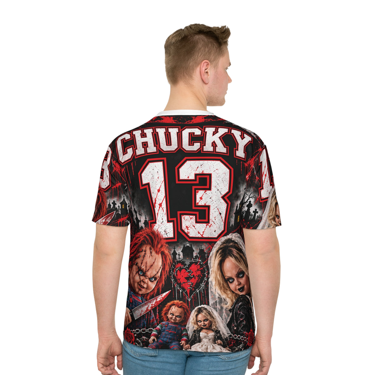 Horror Movie Chucky & Tiffany 13 Graphic T‑Shirt