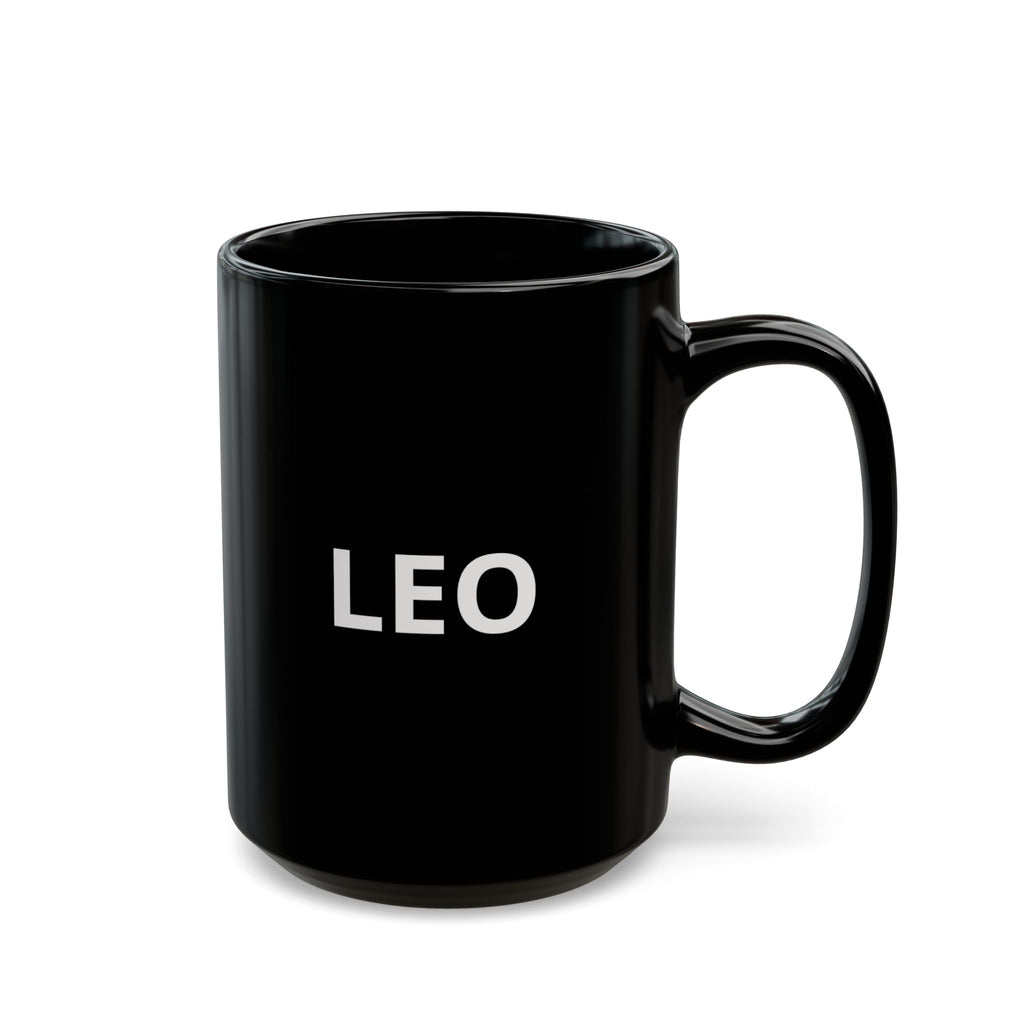LEO Constellation Black Mug — Zodiac Coffee Cup (11oz, 15oz)
