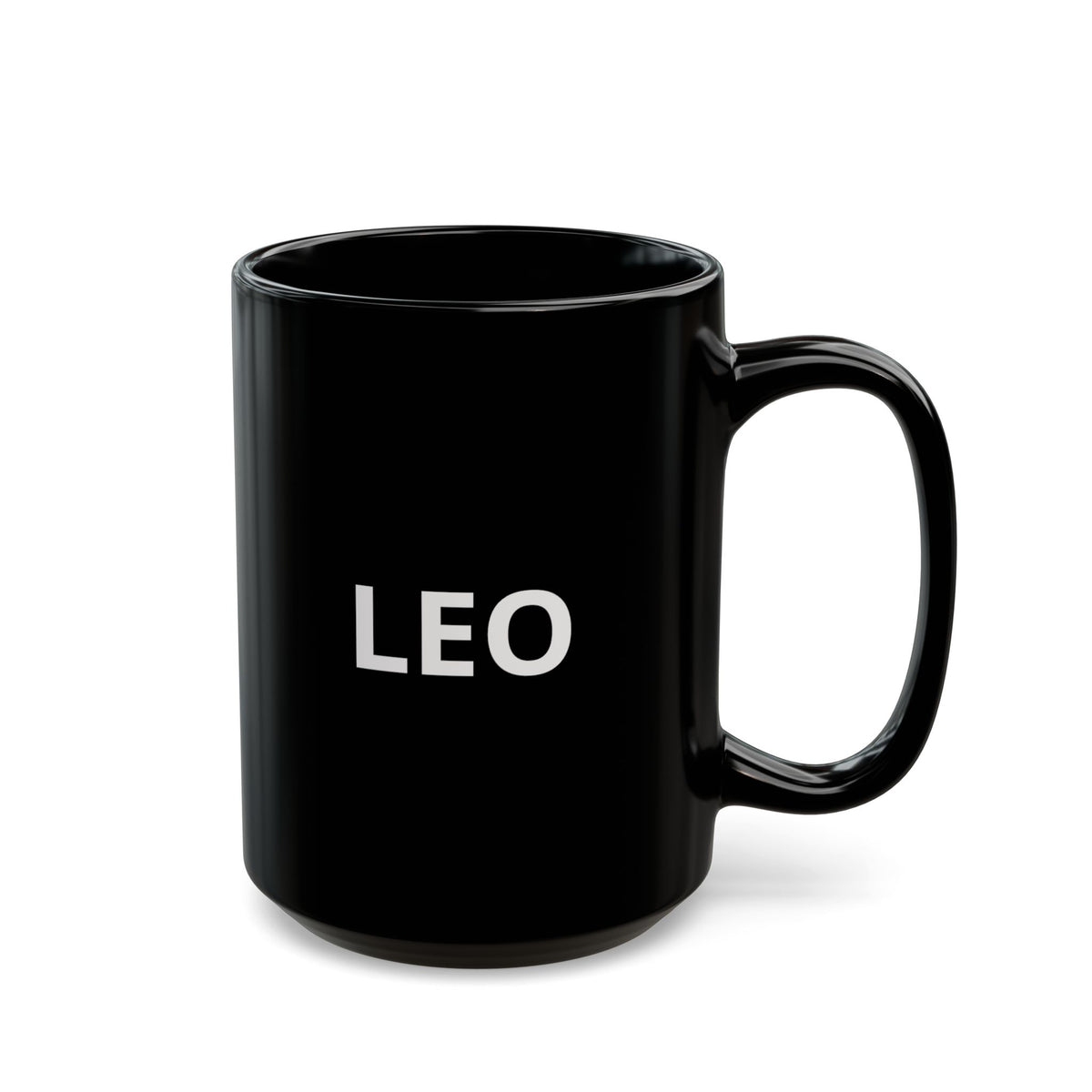 LEO Constellation Black Mug — Zodiac Coffee Cup (11oz, 15oz)