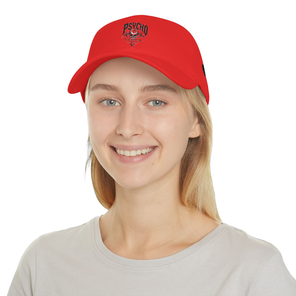 Baseball Cap — Psycho" Skull Graphic Hat