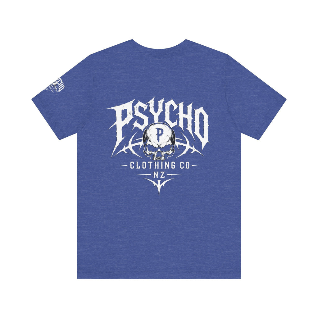Psycho Clothing Co. Graphic Tee — Gothic Skull Logo T‑Shirt