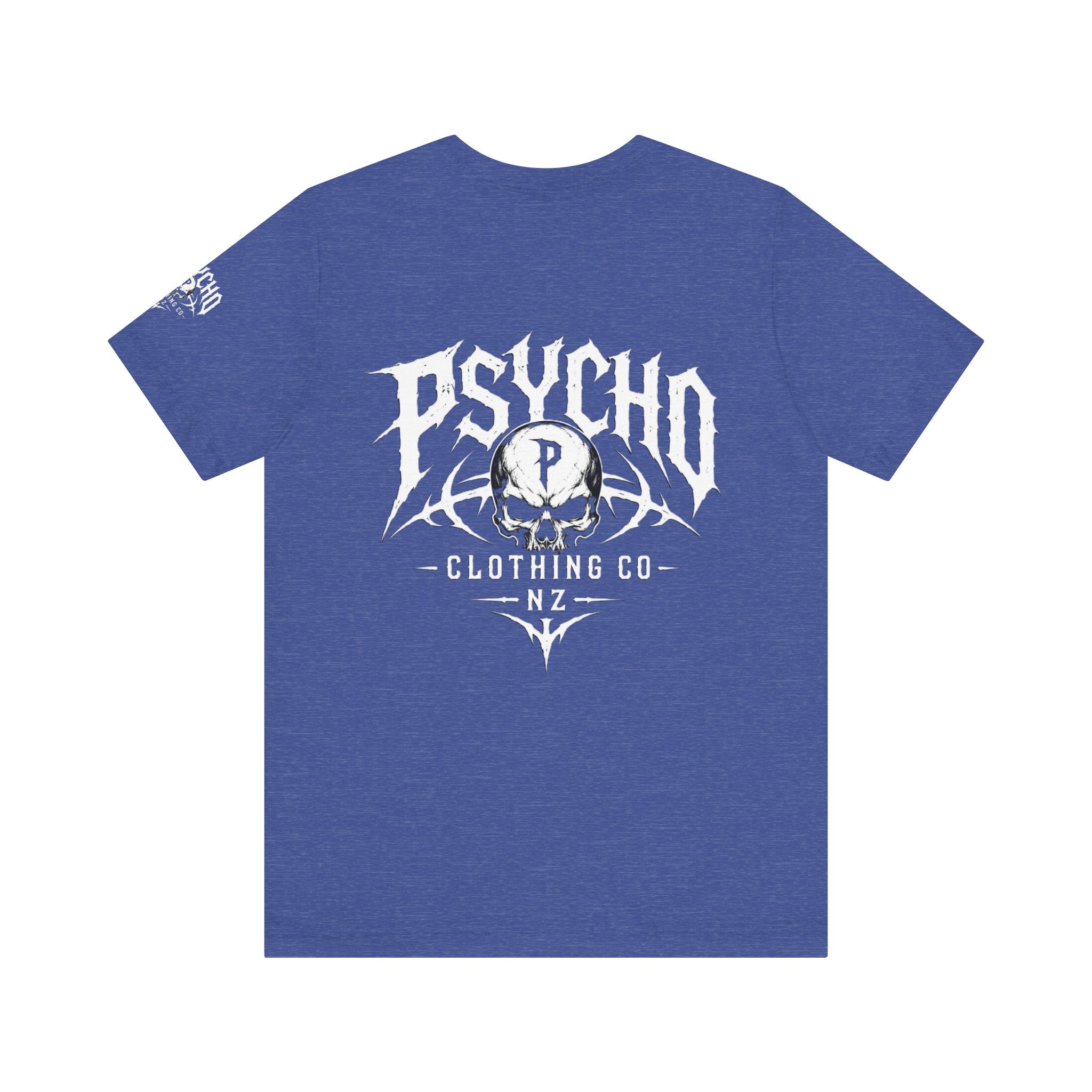 Psycho Clothing Co. Graphic Tee — Gothic Skull Logo T‑Shirt