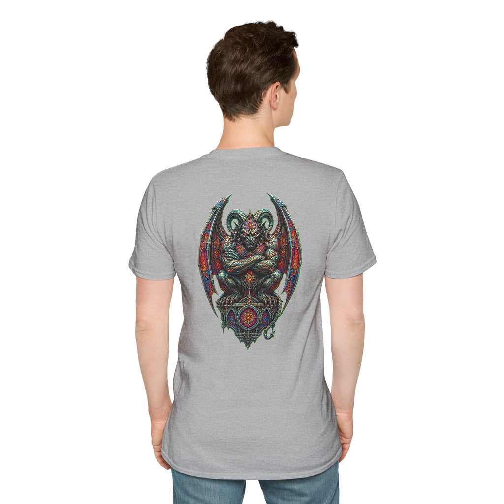 Demon Gargoyle Graphic T-Shirt — Gothic Occult Art Tee