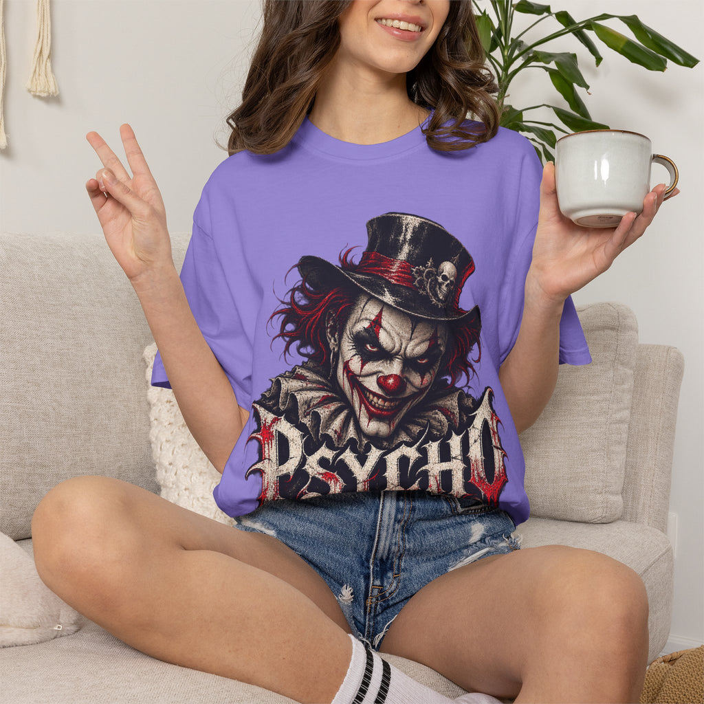 Psycho Clown Male Graphic T-Shirt — Creepy Gothic Horror Tee