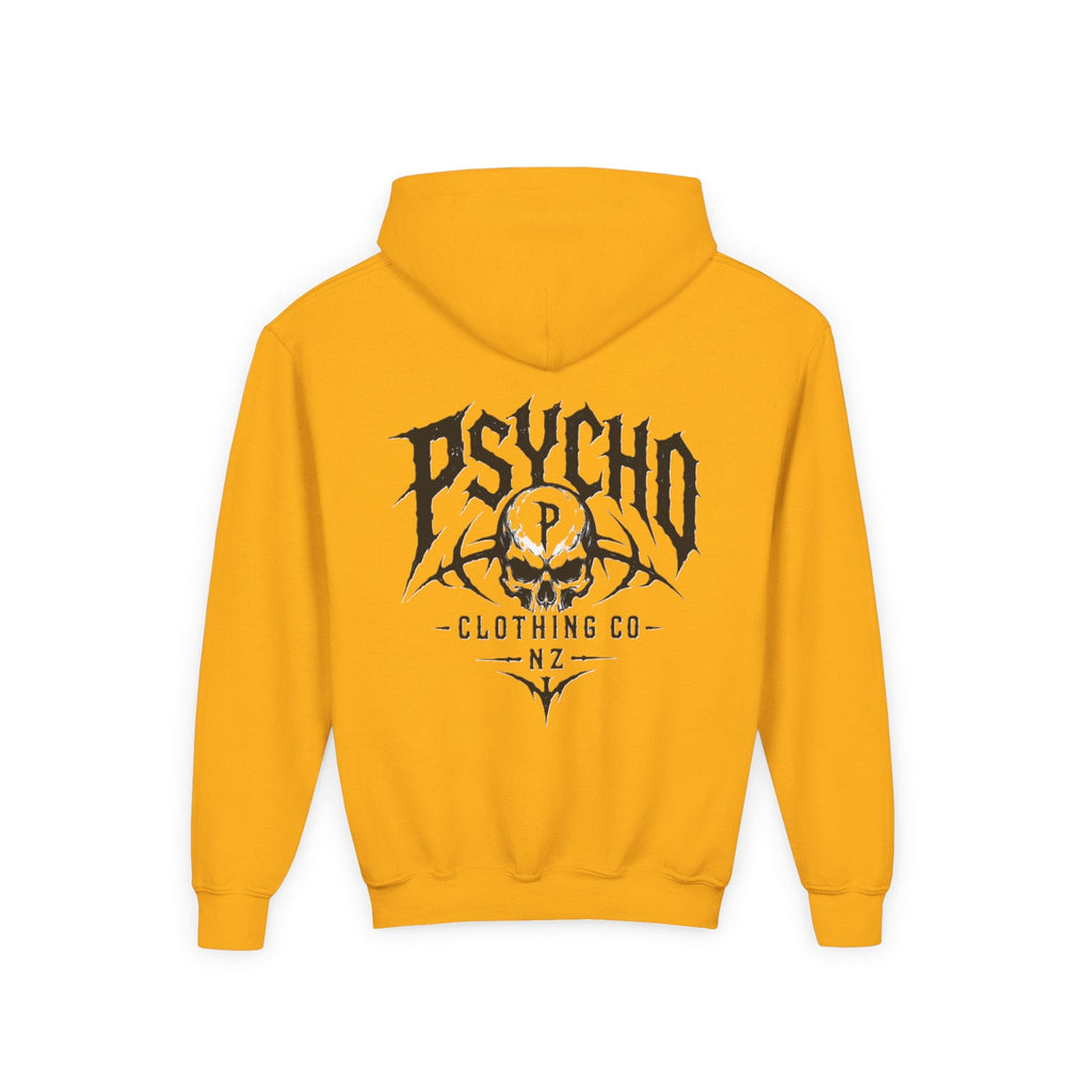 Psycho Skull Youth Hoodie - Graphic Band-Style Kids Sweatshirt
