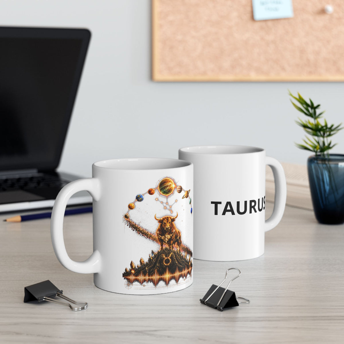 TAURUS Astrology Ceramic Mug — Zodiac Constellation Coffee Cup (11oz & 15oz)