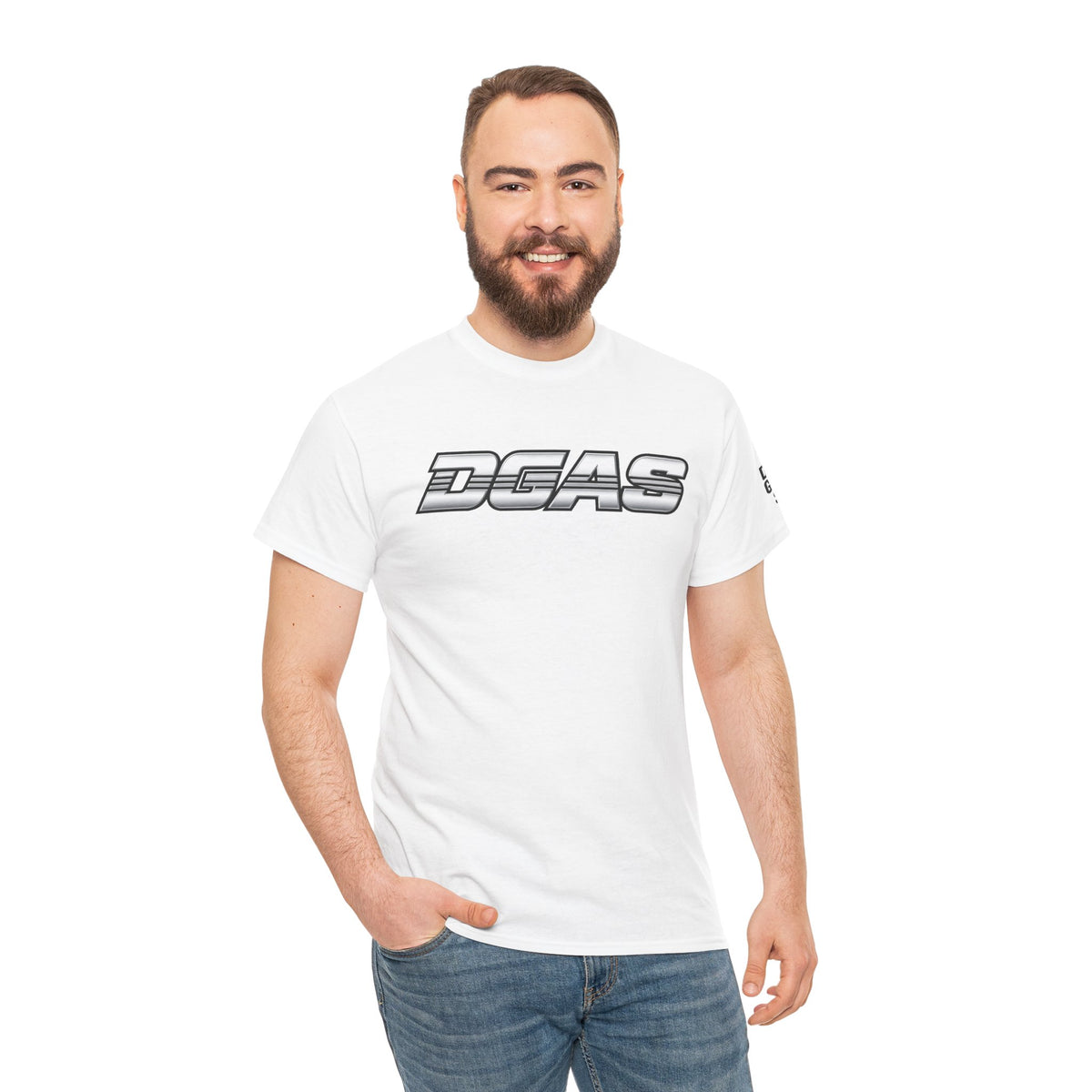 DGAS (Dont Give A Shit) Retro Logo Tee — White Graphic T-Shirt