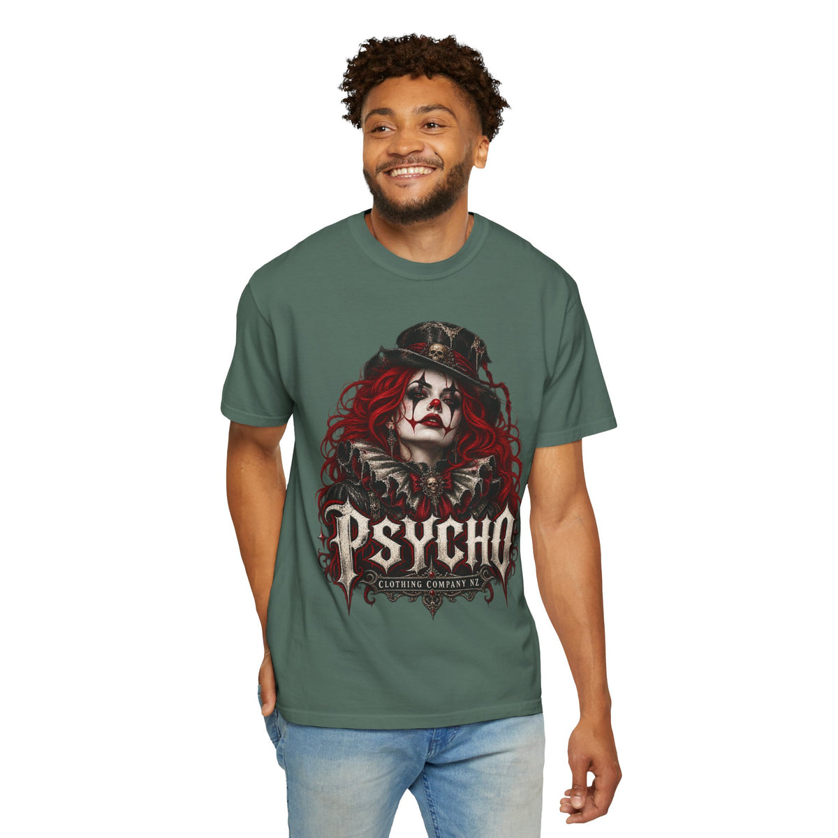 Psycho Female Clown Graphic T-Shirt