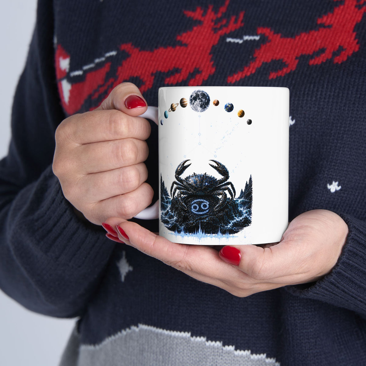 CANCER Astrology Ceramic Mug — Zodiac Constellation Coffee Cup (11oz & 15oz)