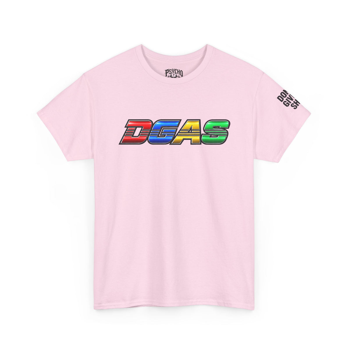 DGAS Dont Give A Shit Retro Rainbow Logo T‑Shirt