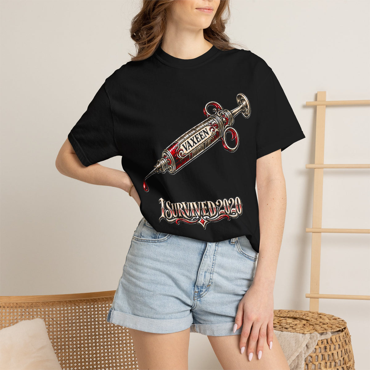 I Survived 2020 T-Shirt — Retro Syringe Graphic Tee