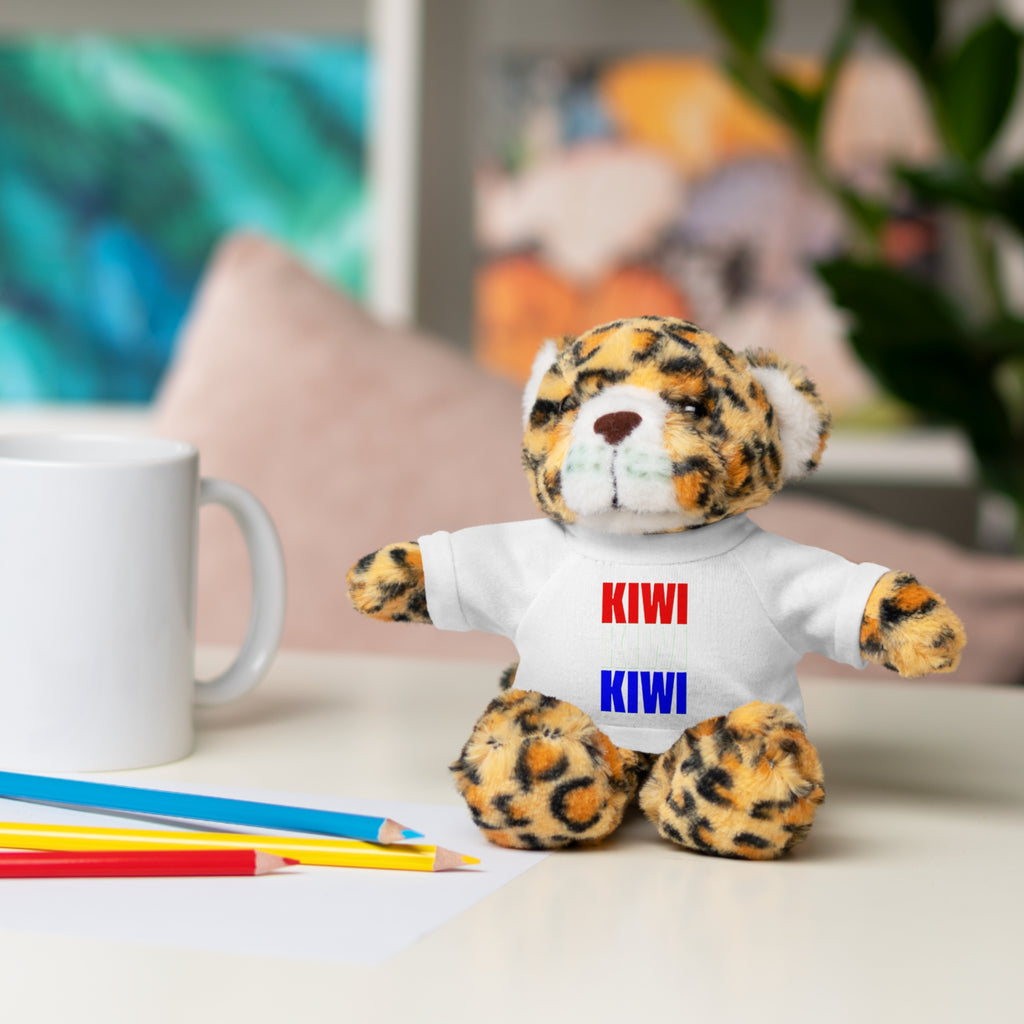 Kiwi Stripe Teddy Bear with Graphic Tee