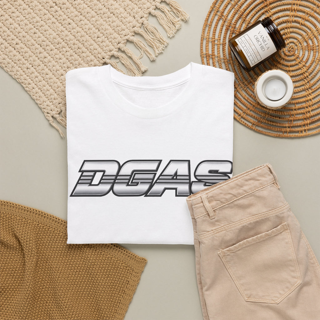 DGAS (Dont Give A Shit) Retro Logo Tee — White Graphic T-Shirt