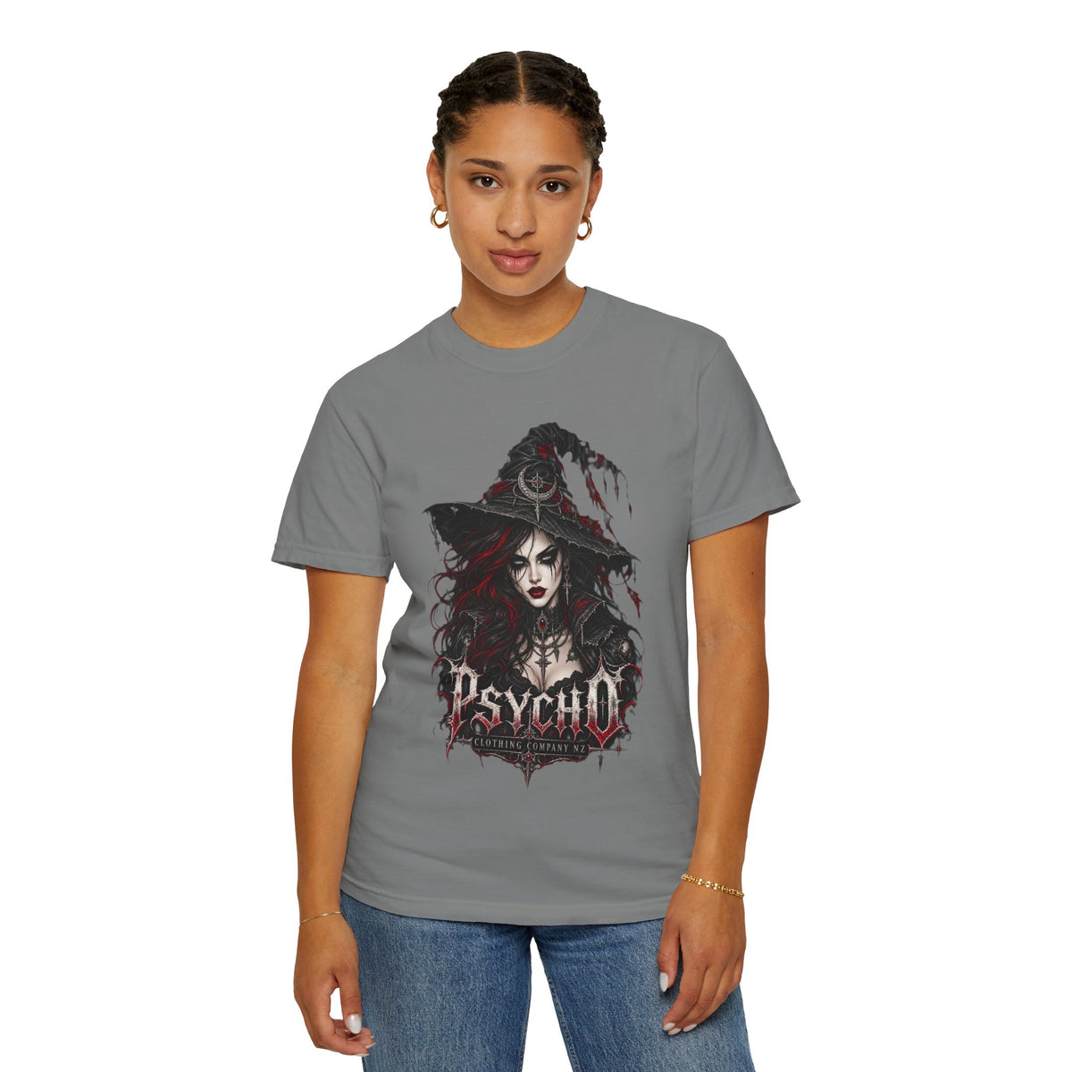 Psycho Witch Gothic Graphic T-Shirt