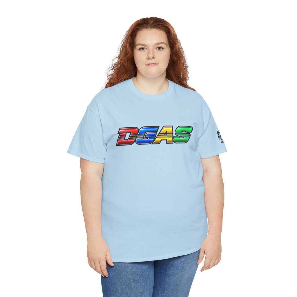 DGAS Dont Give A Shit Retro Rainbow Logo T‑Shirt