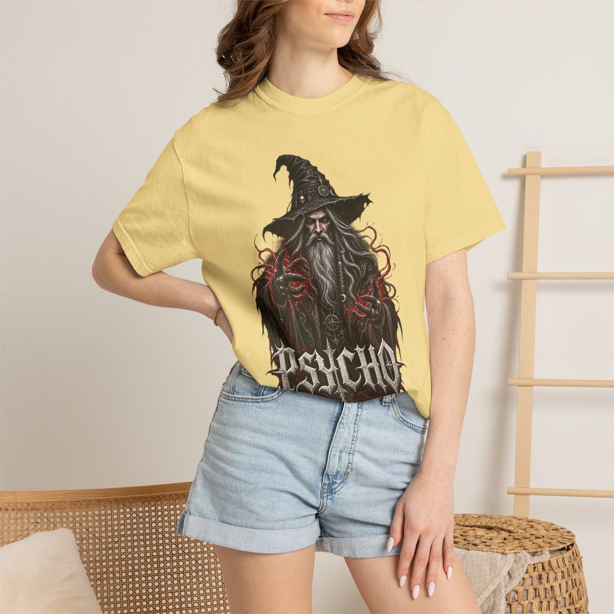 Psycho Wizard T-Shirt — Gothic Wizard Graphic Tee