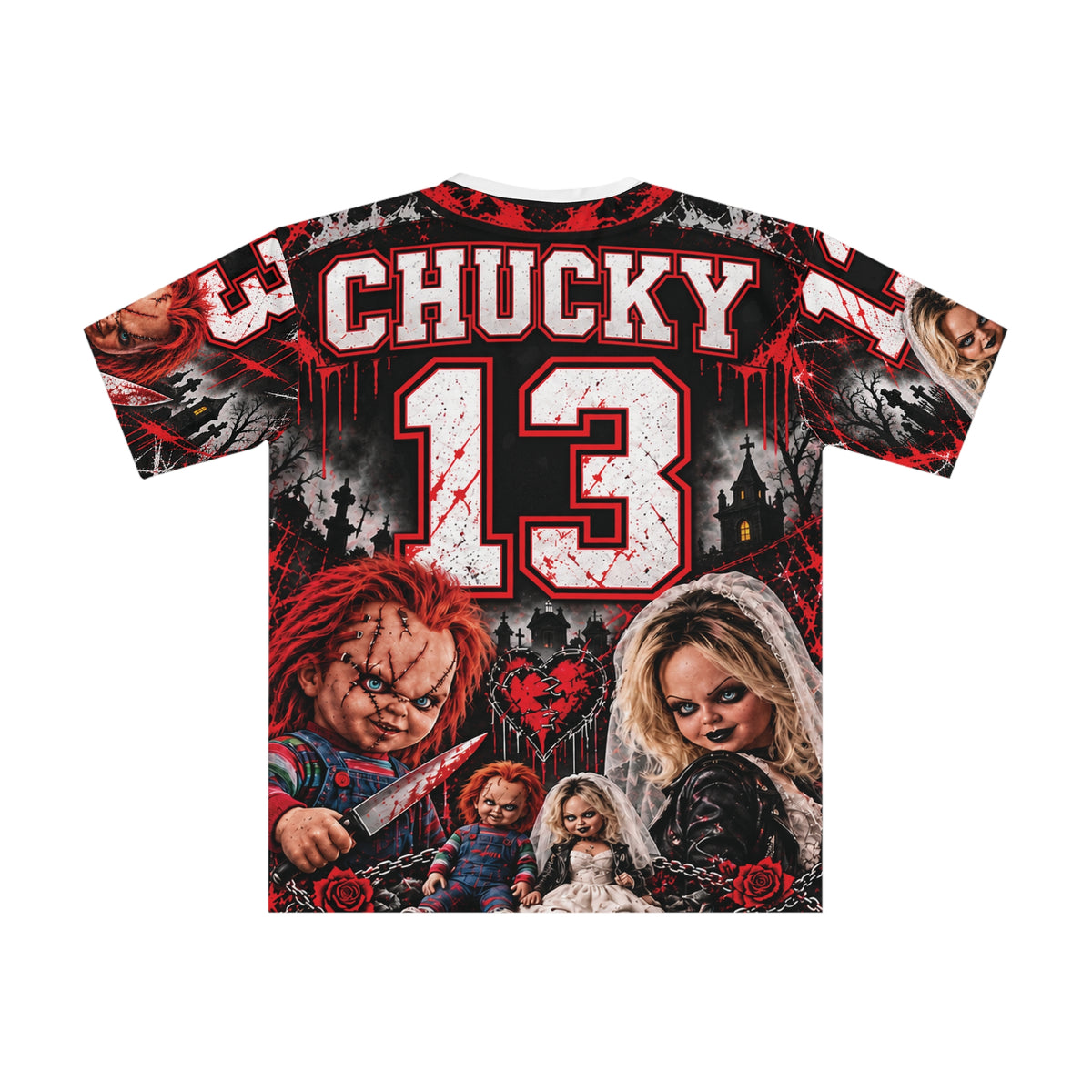 Horror Movie Chucky & Tiffany 13 Graphic T‑Shirt
