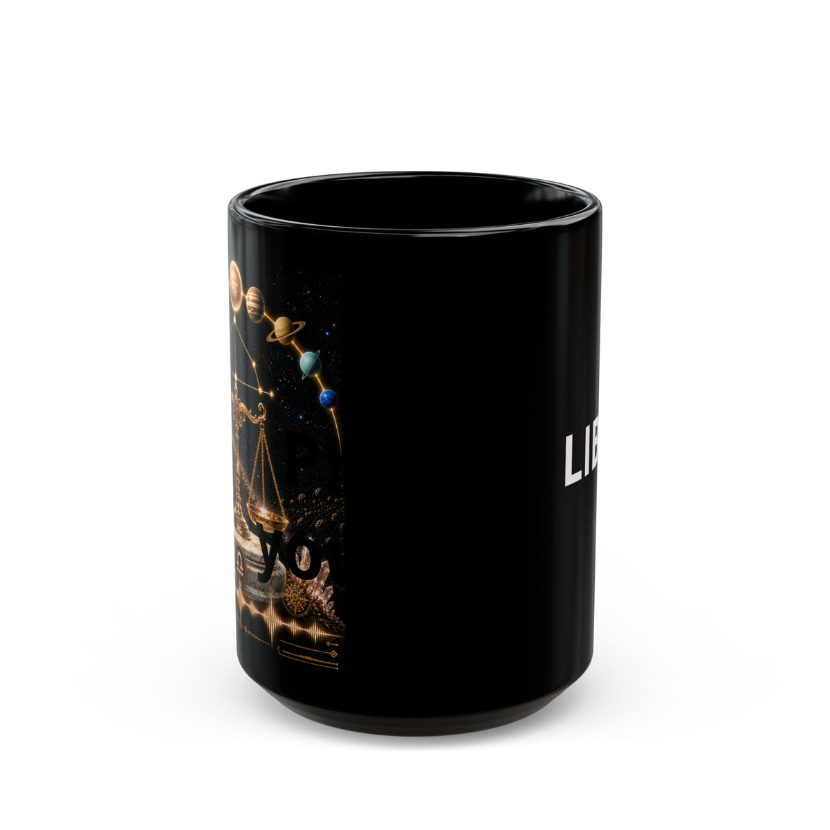 Libra Constellation Black Mug — Zodiac Coffee Cup (11oz & 15oz)