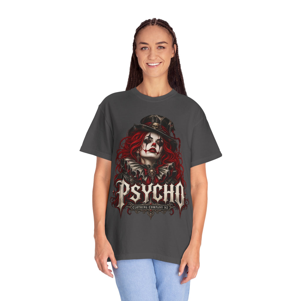 Psycho Female Clown Graphic T-Shirt
