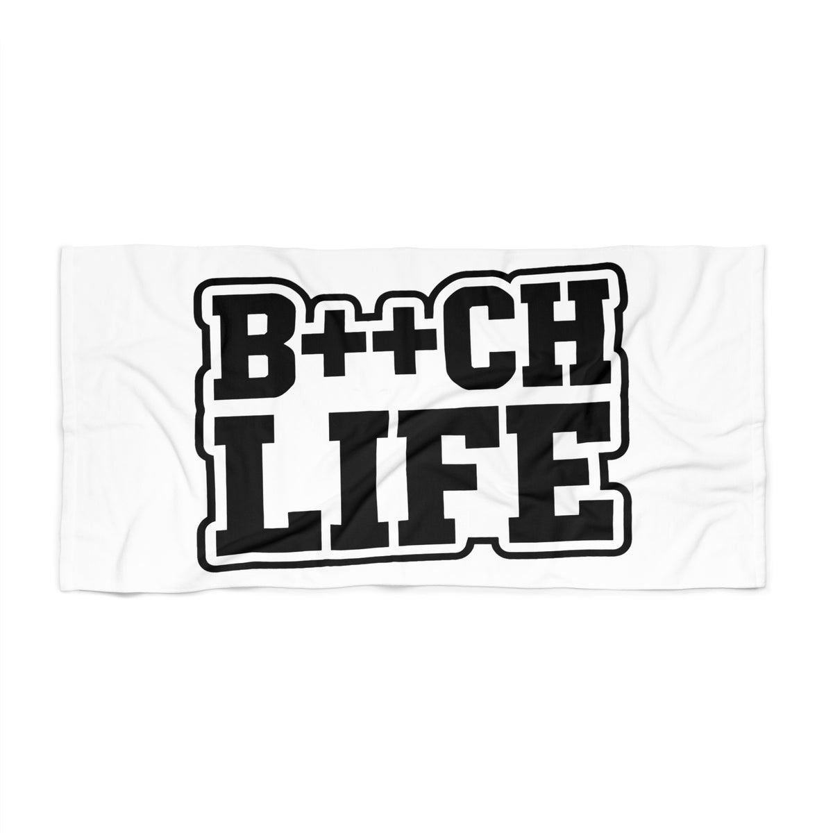 Beach Towel — “B++CH LIFE” Bold Graphic Beach Towel