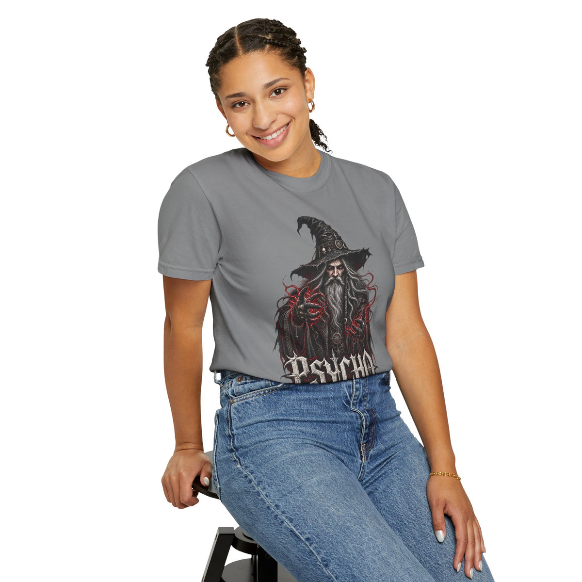 Psycho Wizard T-Shirt — Gothic Wizard Graphic Tee