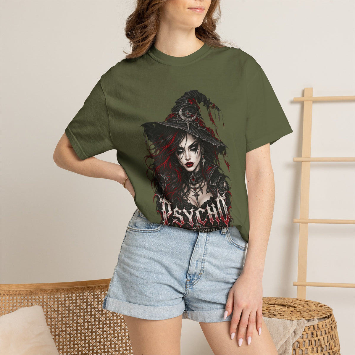 Psycho Witch Gothic Graphic T-Shirt