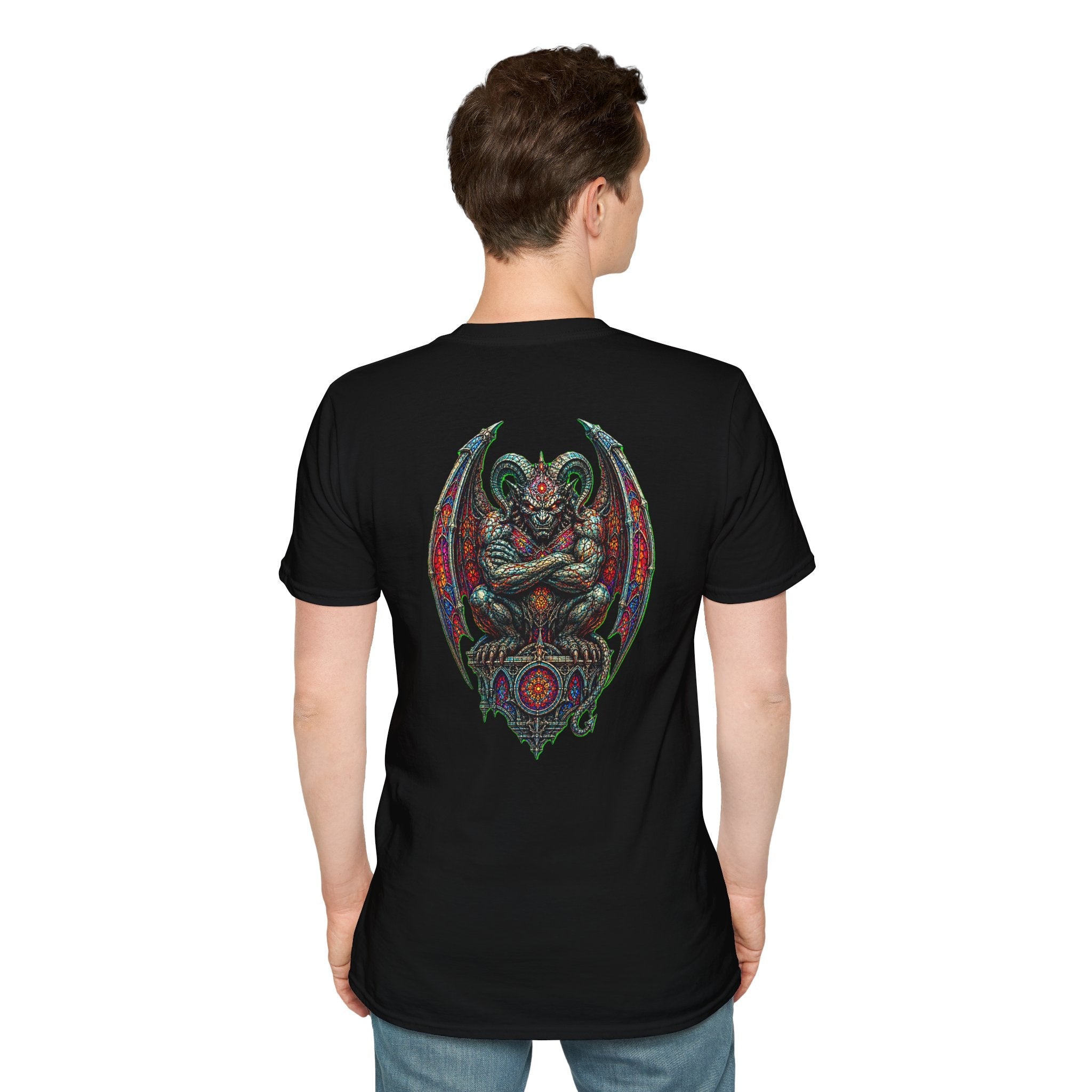 Demon Gargoyle Graphic T-Shirt — Gothic Occult Art Tee