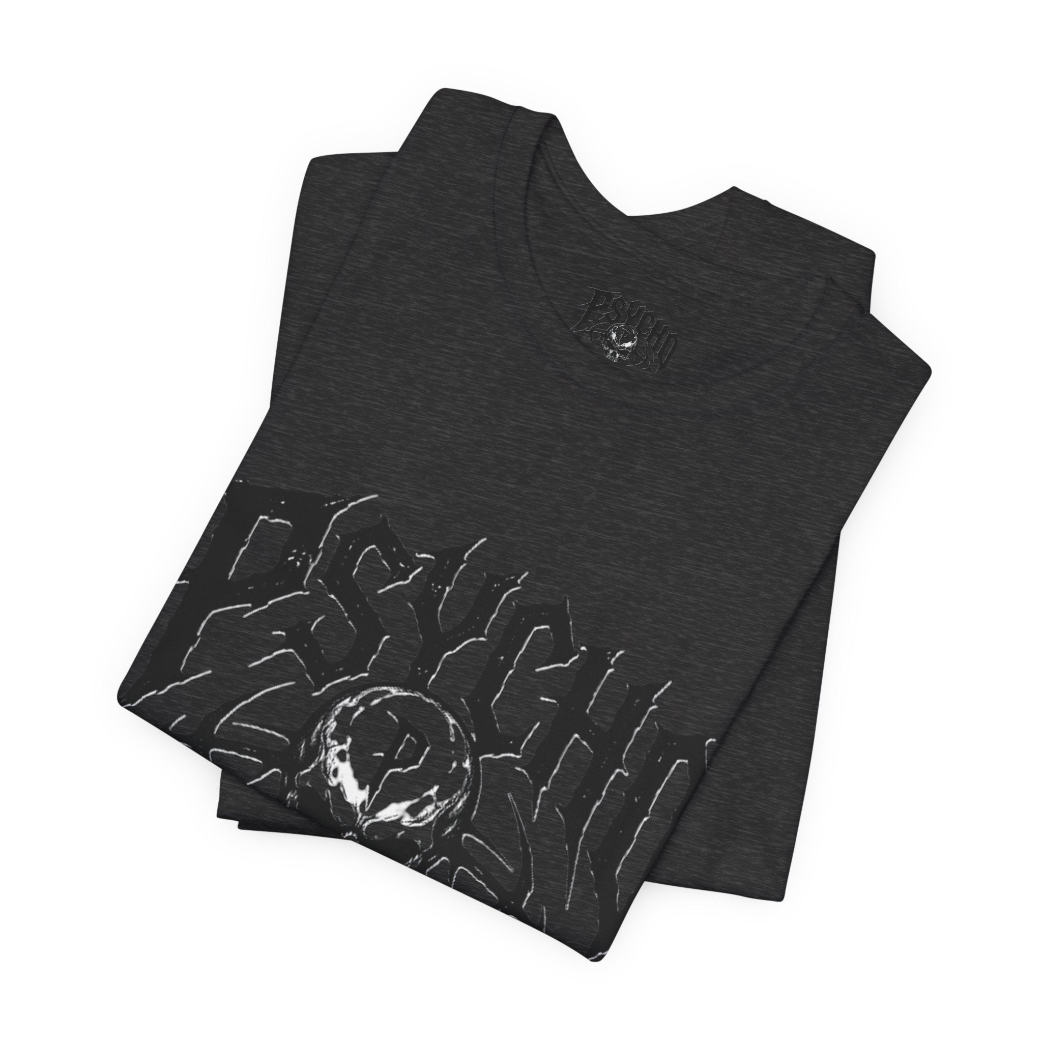Psycho Clothing Co. Skull Tee — Gothic Rock Band Graphic T-Shirt
