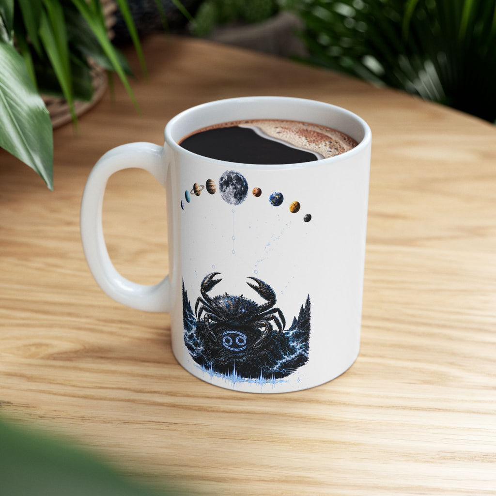 CANCER Astrology Ceramic Mug — Zodiac Constellation Coffee Cup (11oz & 15oz)