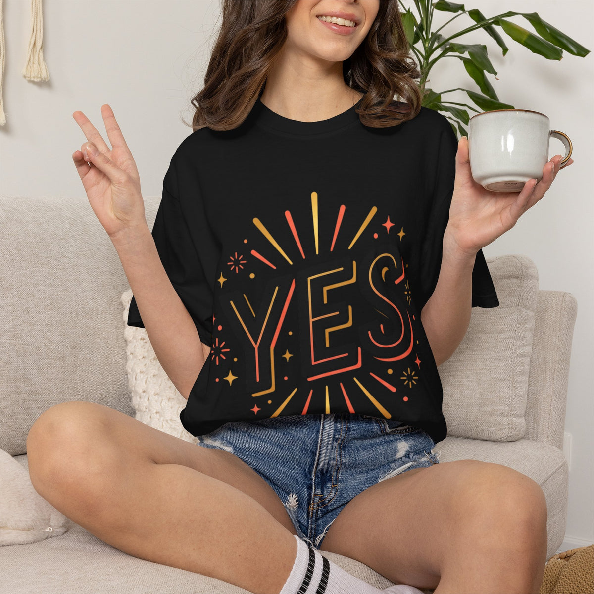 YES Graphic T-Shirt — Bold Retro Celebration Tee