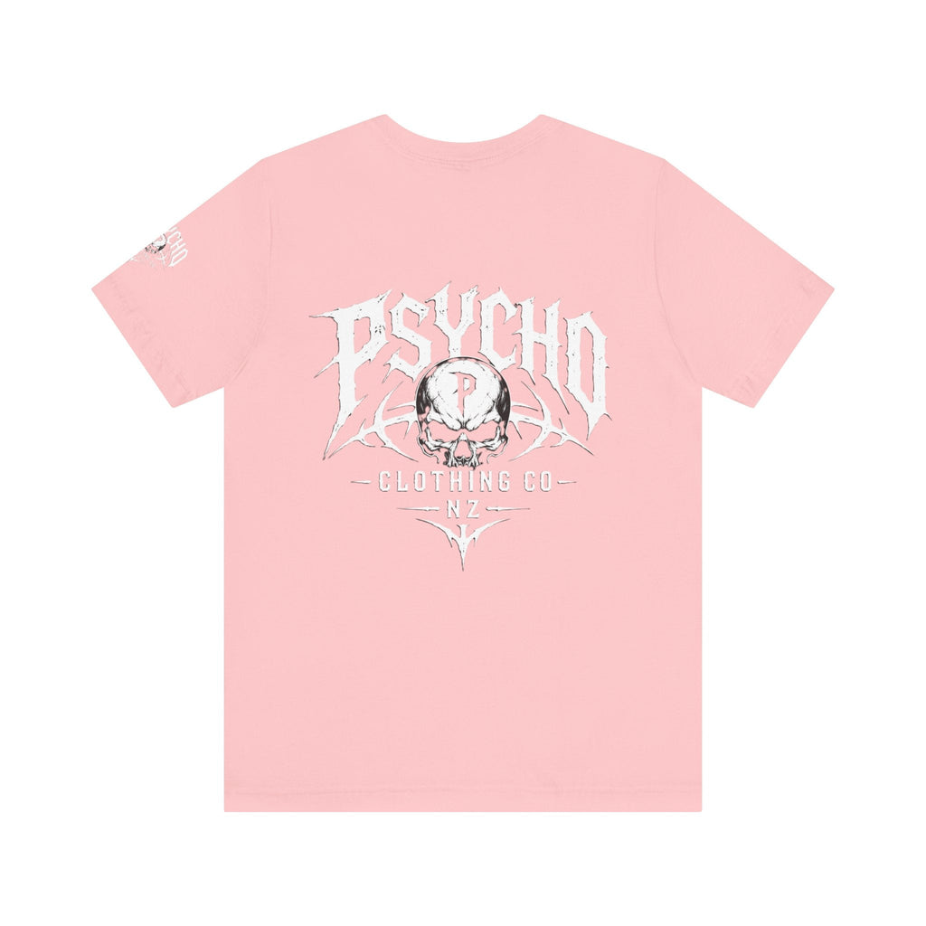 Psycho Clothing Co. Graphic Tee — Gothic Skull Logo T‑Shirt