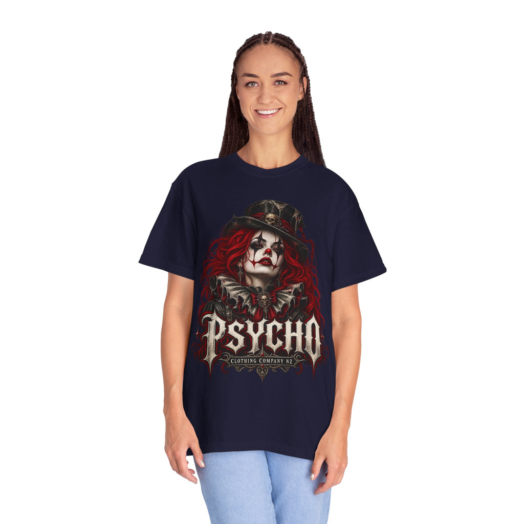 Psycho Female Clown Graphic T-Shirt