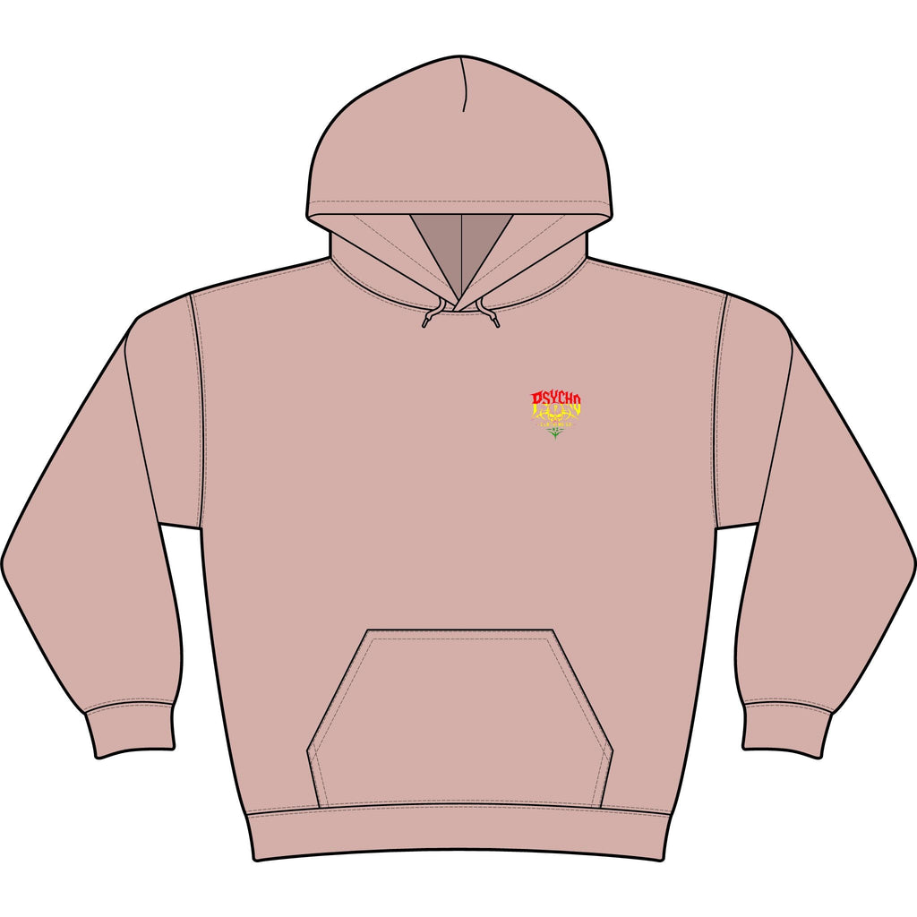 Psycho Clothing Co. Graphic Hoodie — Vintage Skull Logo Streetwear