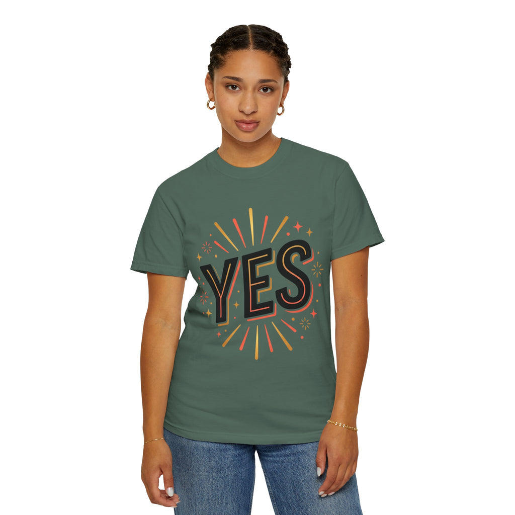 YES Graphic T-Shirt — Bold Retro Celebration Tee