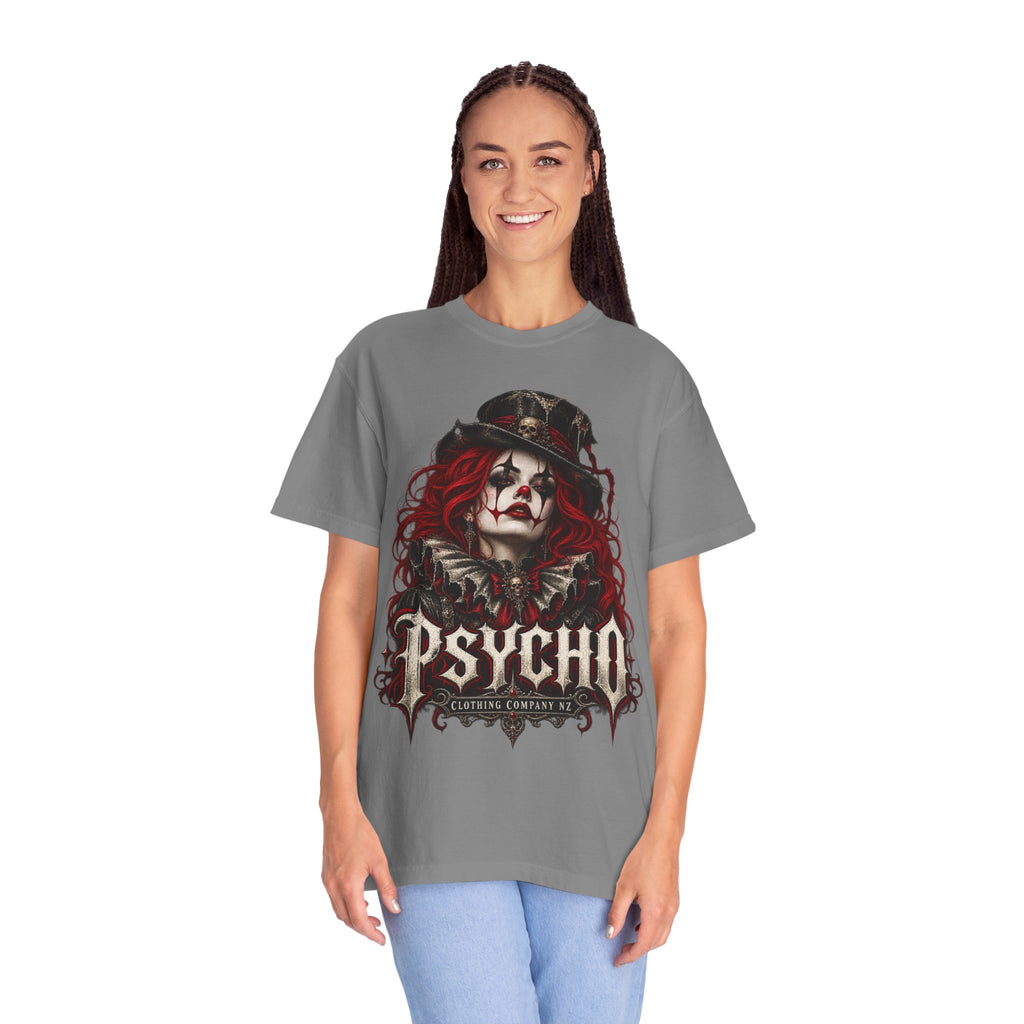 Psycho Female Clown Graphic T-Shirt