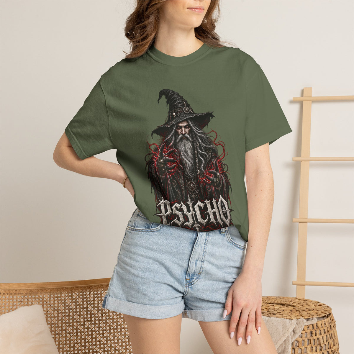 Psycho Wizard T-Shirt — Gothic Wizard Graphic Tee